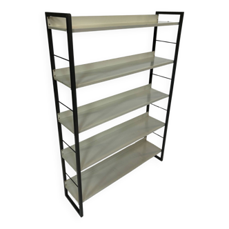 Free stanting Tomado shelving unit in metal and gray - 1960s Dutch Design