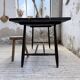 Tapiovaara dining table, black patina, 1950s.