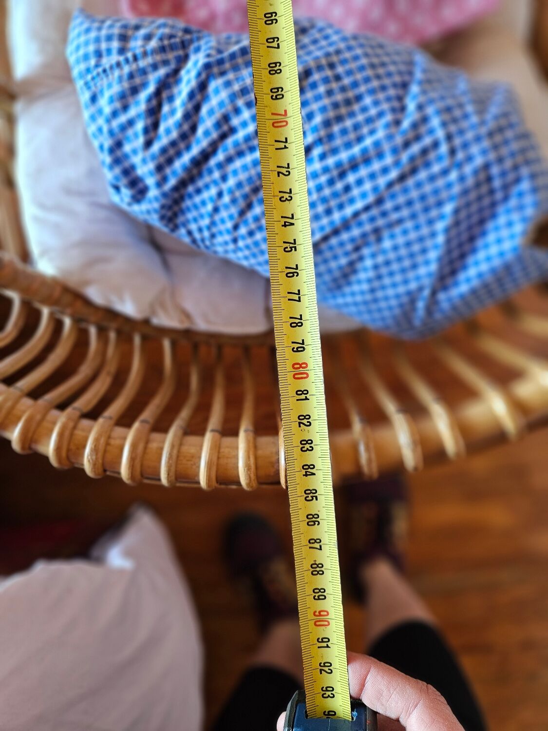 Old bamboo cradle basket