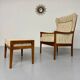 Vintage Casala wingback armchair with ottoman, 1970s design