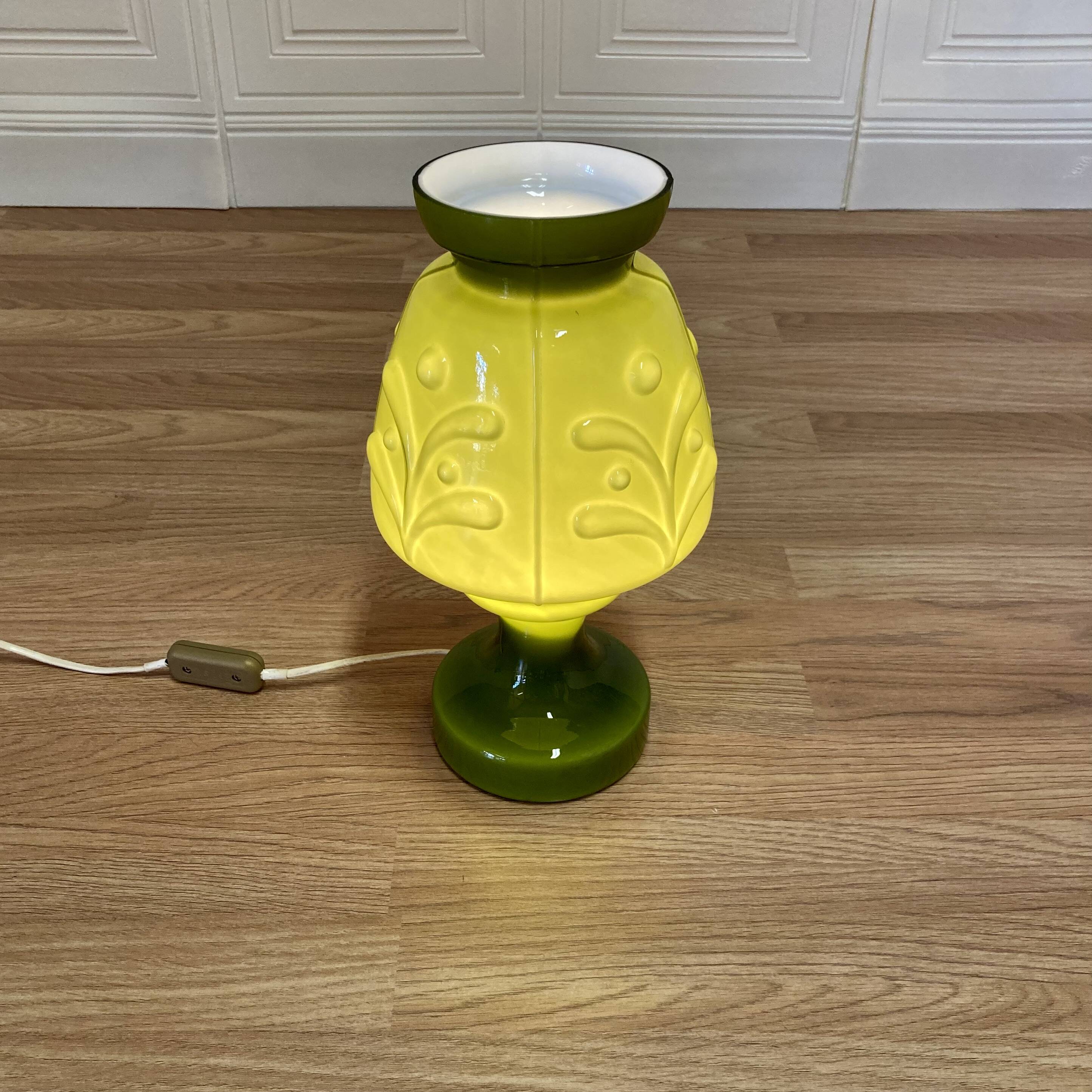 Grande lampe verre Design scandinave 1950.