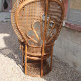 Emmanuelle armchair in rattan and wicker