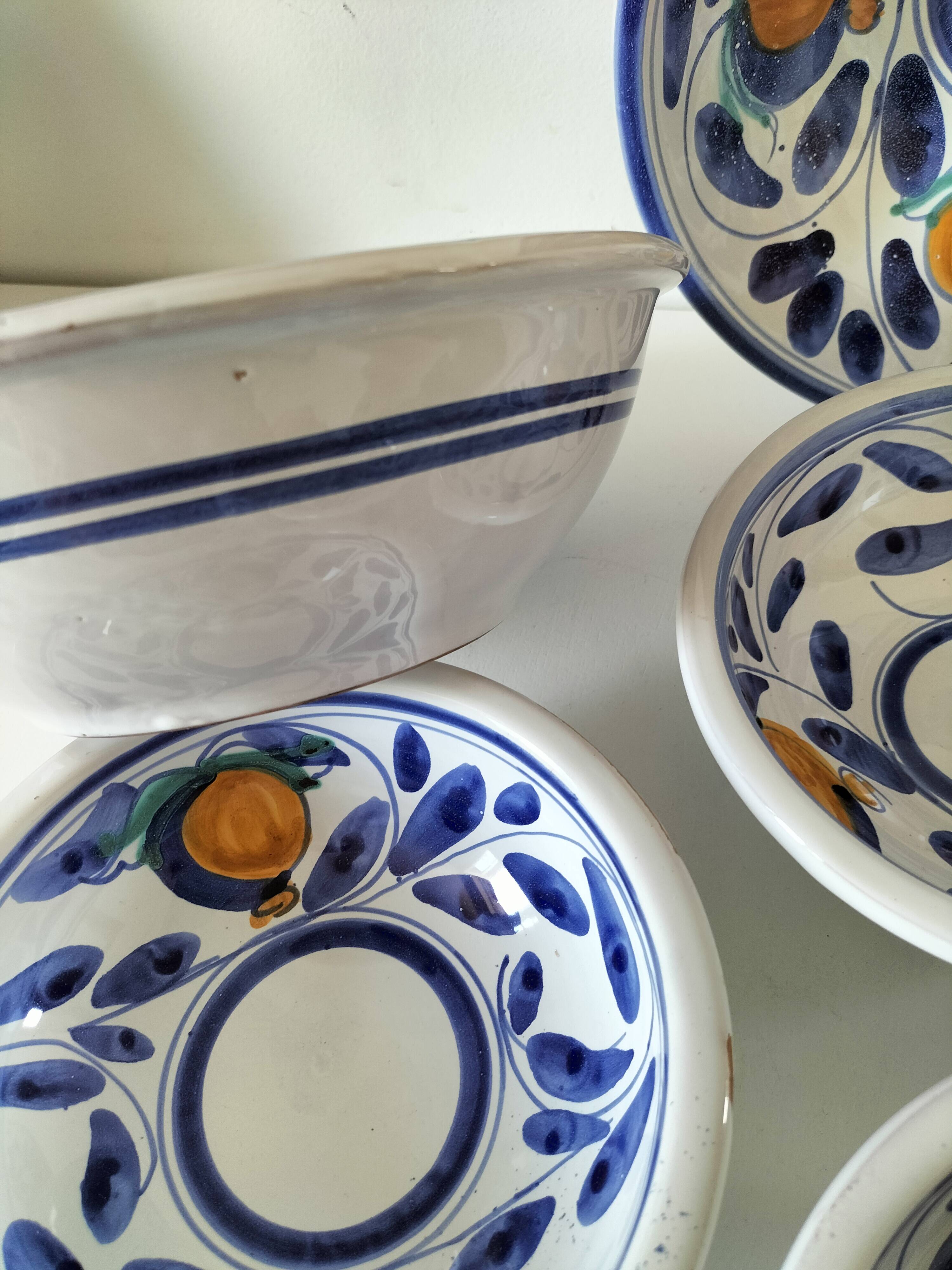 6 hand-painted ceramics – Desuir - Sicily