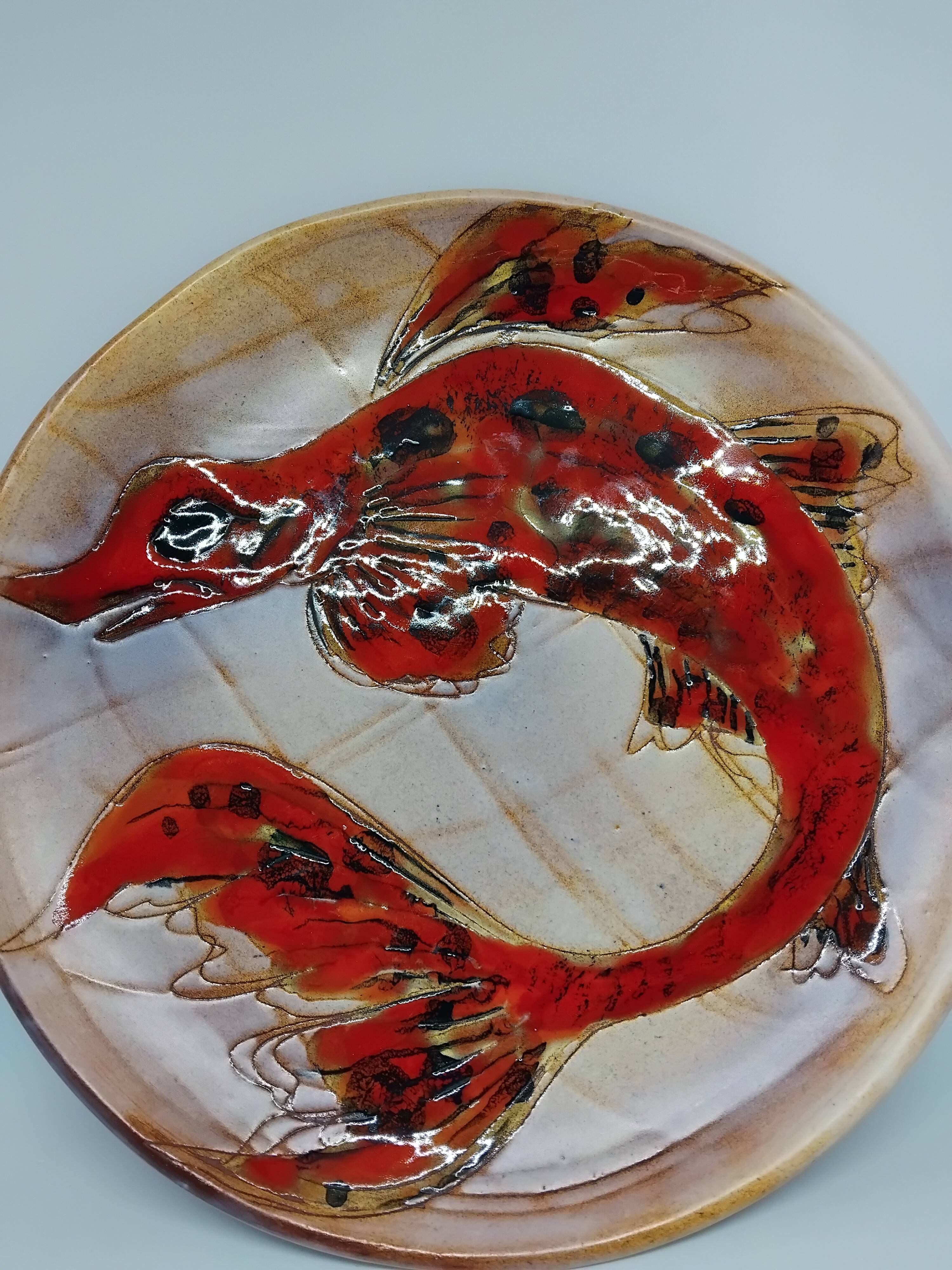 Vintage plate from the 60s. Monique Brenner / Vallauris.