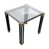 Small square black tubular side table