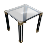 Petite table d’appoint tubulaire noire carrée