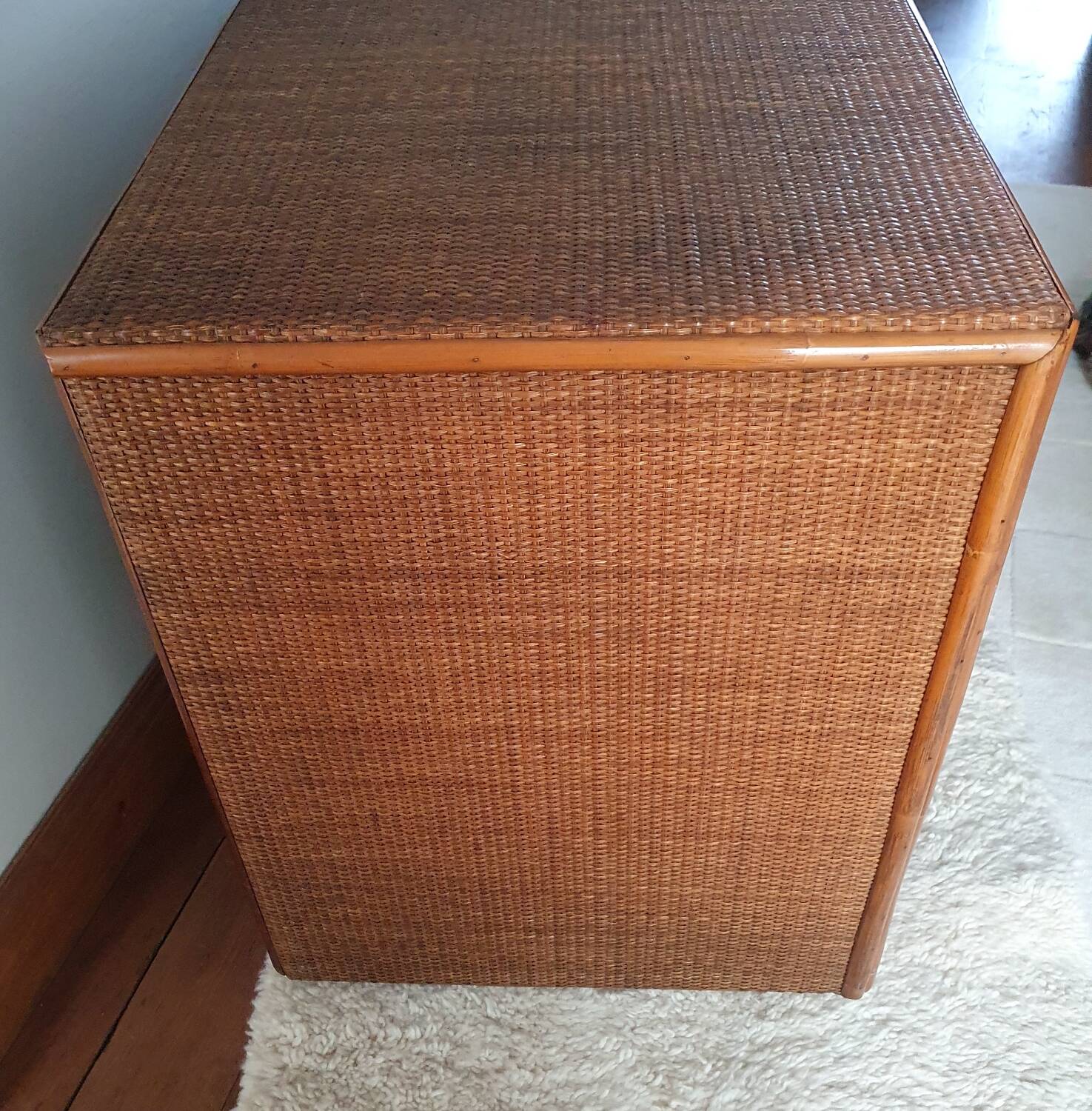 Vintage rattan chest of drawers 4 drawers