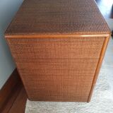 Vintage rattan chest of drawers 4 drawers