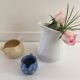 Set of 3 vintage pastels ceramic pitchers