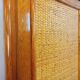 Vintage woven rattan and wood armoire by Maugrion for Roche-Bobois.