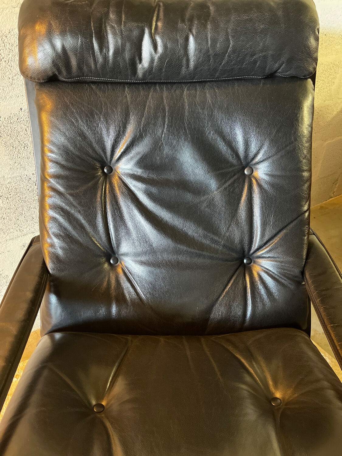 Scandinavian leather armchair