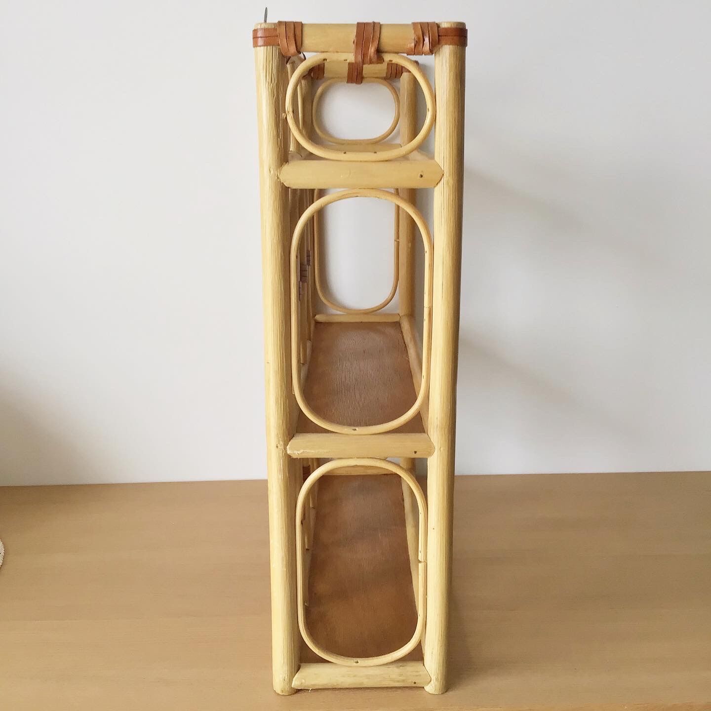 Vintage rattan shelf