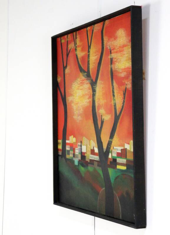 Painting 'Aftenrode' - mid century modern / 70's abstract