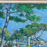 Paul Dominique Audfray - View of Nice, oil on canvas
