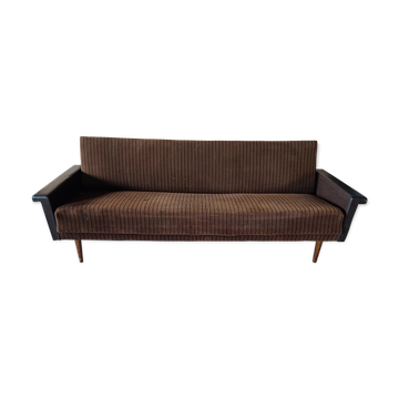 Velvet and skai sofa bed