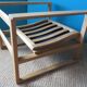 Armchair and ottoman in light oak by Borge Mogensen, Denmark 1965
