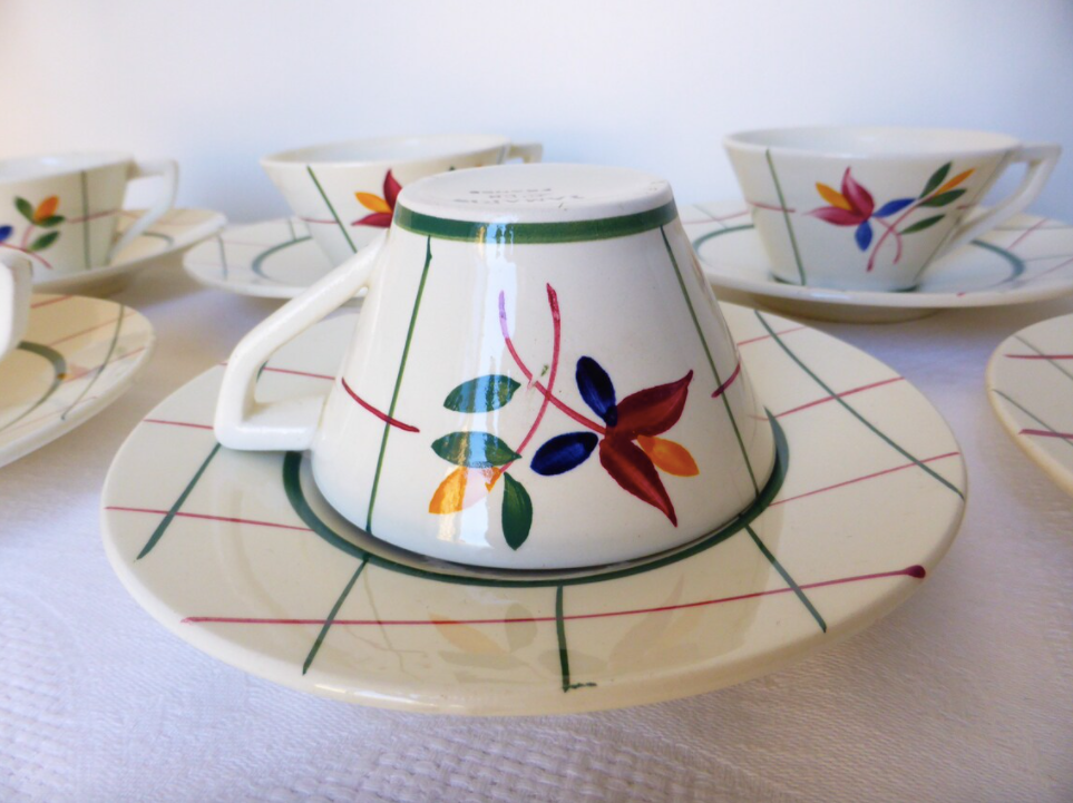 Vintage Gien Tamaris porcelain coffee set