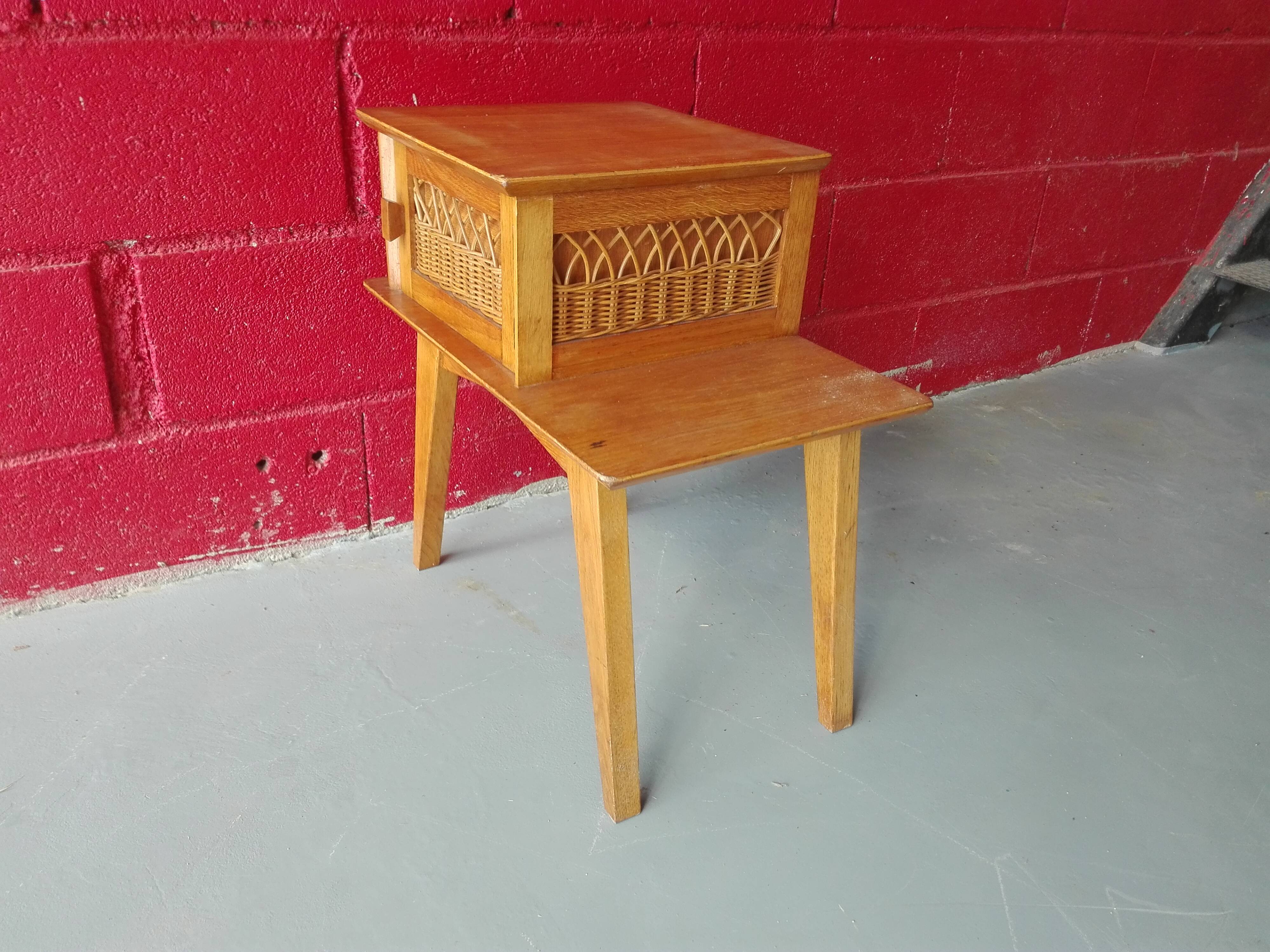 Rattan bedside