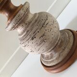 Lamp in stone and wood turned by noaïlles
