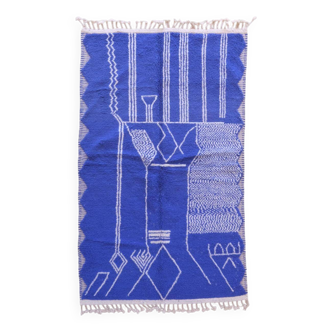 Tapis Bleu Contemporain - 247 x 152 cm