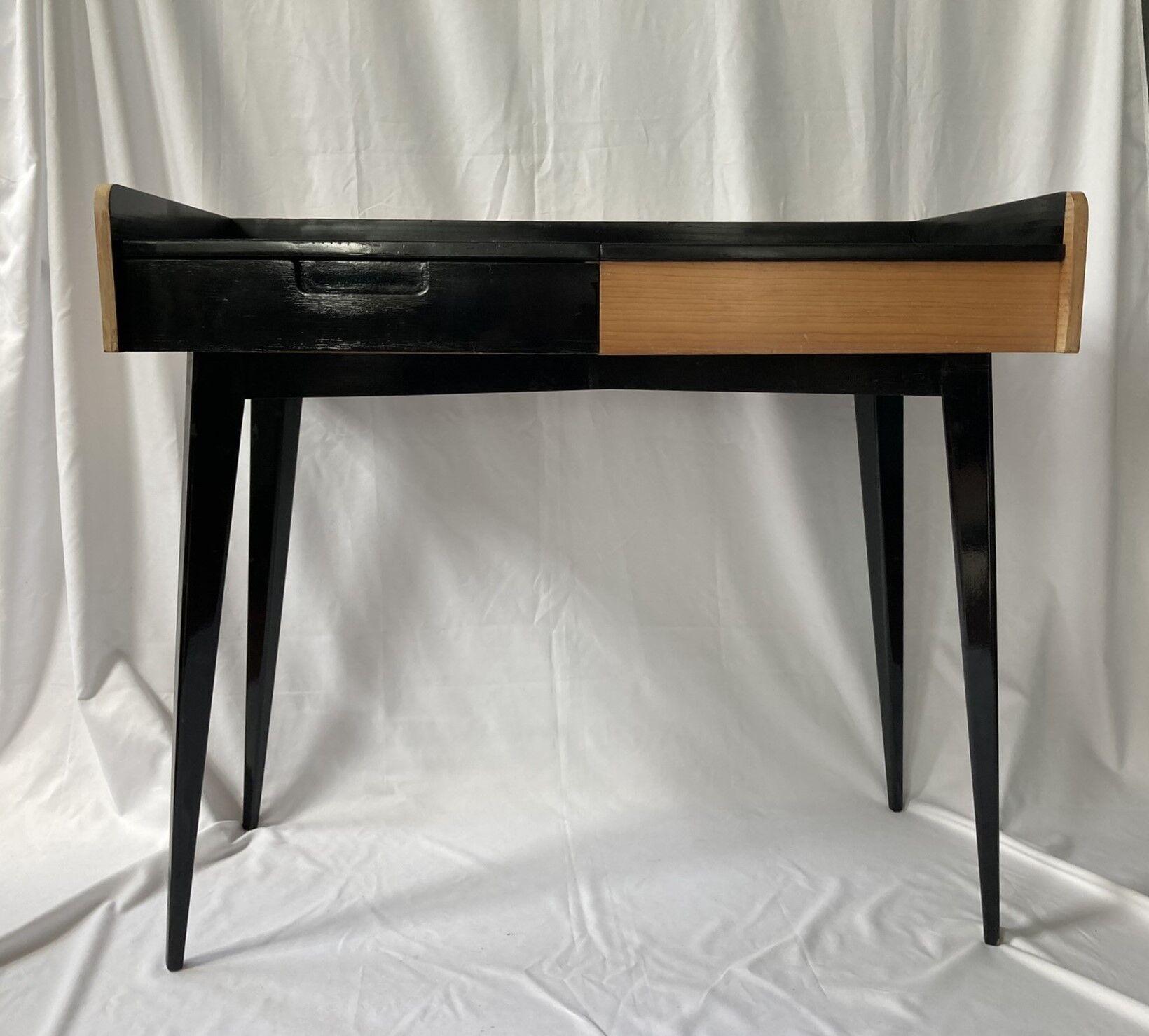 Vintage wooden table mirror circa 1960