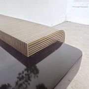 Art Deco coffee table in lacquer and brass