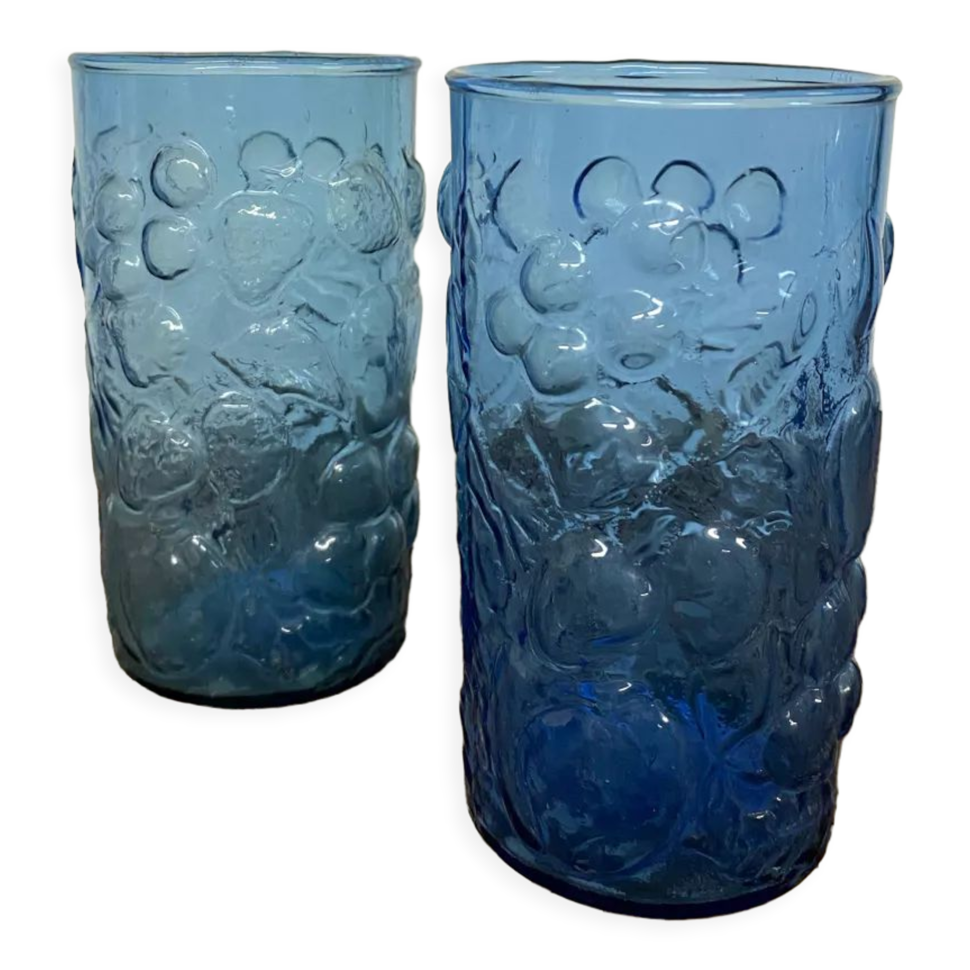 Blue lemonade glasses