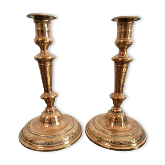 Paire de bougoirs