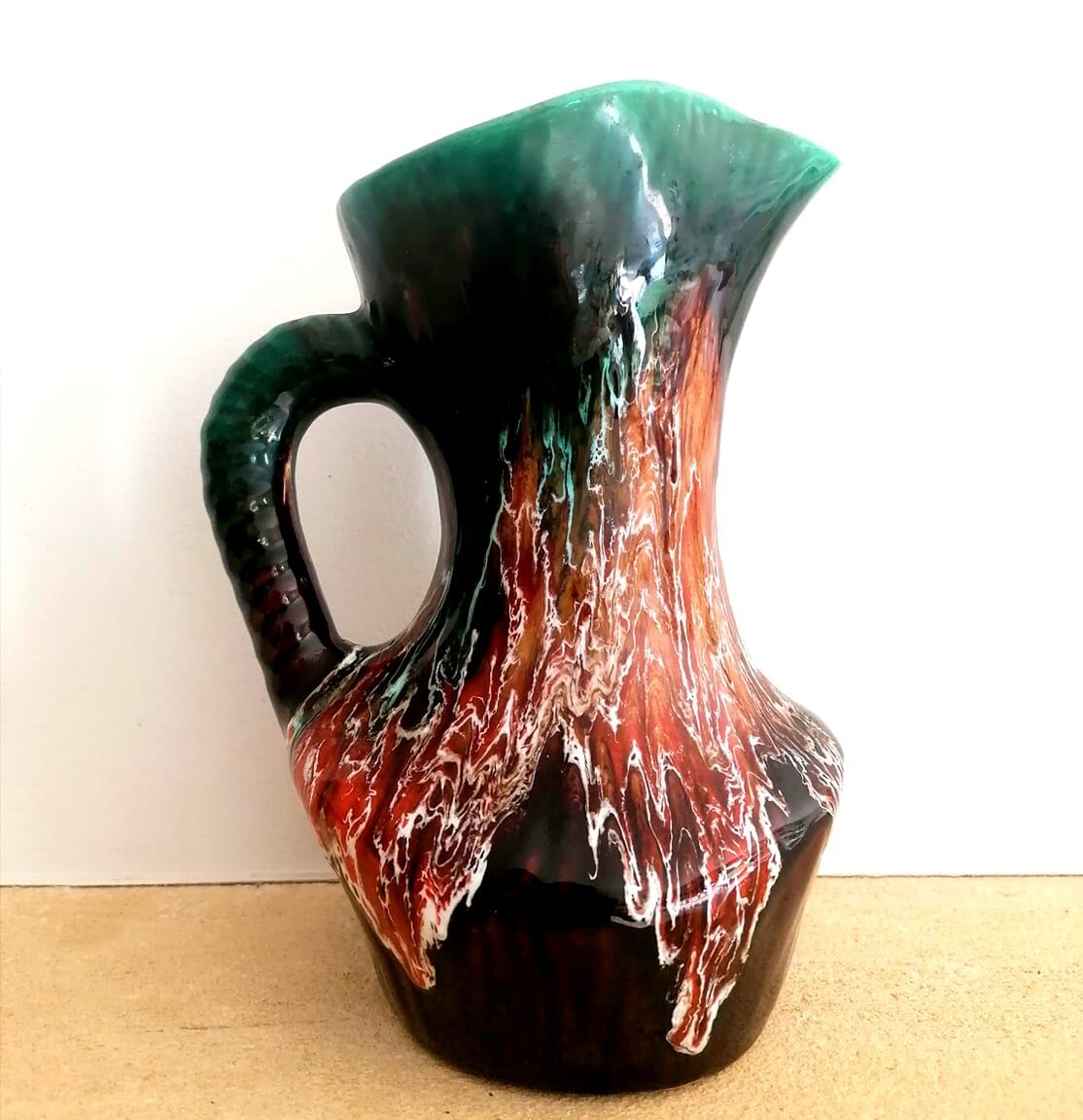 Ceramic pitcher Vallauris style 1960