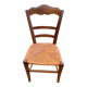 Solid wood dining chair with straw seat 85cm