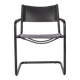 Mid-Century Bauhaus Cantilever Chair – Black Leather, Attributed to M Stamm