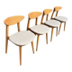 (Lot) 4 chaises Baumann Fontania (restaurées) 1960