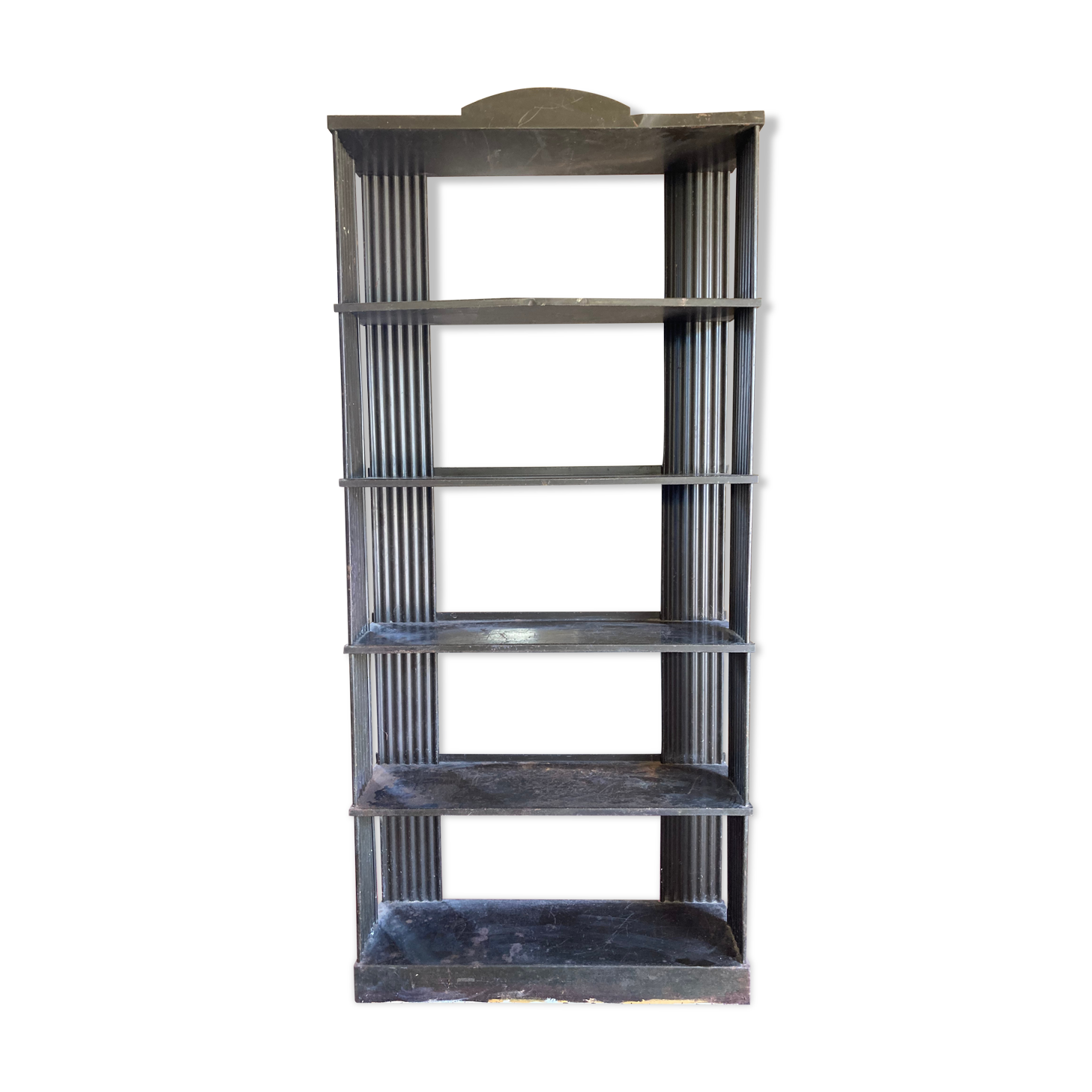 Black tole floor cabinet industrial style circa 1930