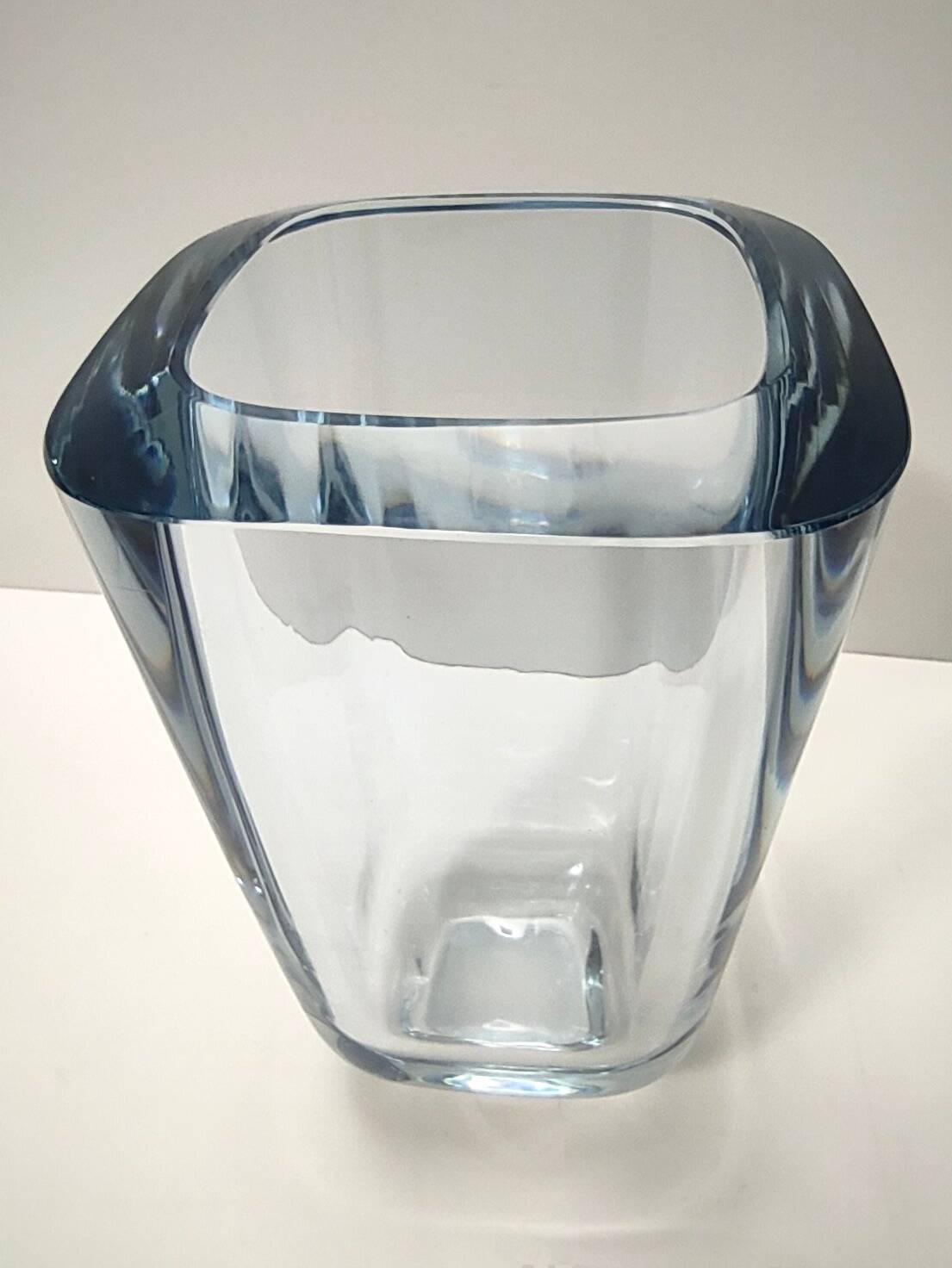 Thick Transparent Glass Vase by Strombergshyttan, Sweden