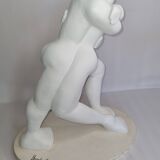 Original sculpture The Embrace signed Françoise Abraham patinated plaster 46 cm