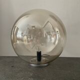 Vintage ball lamp in smoked glass