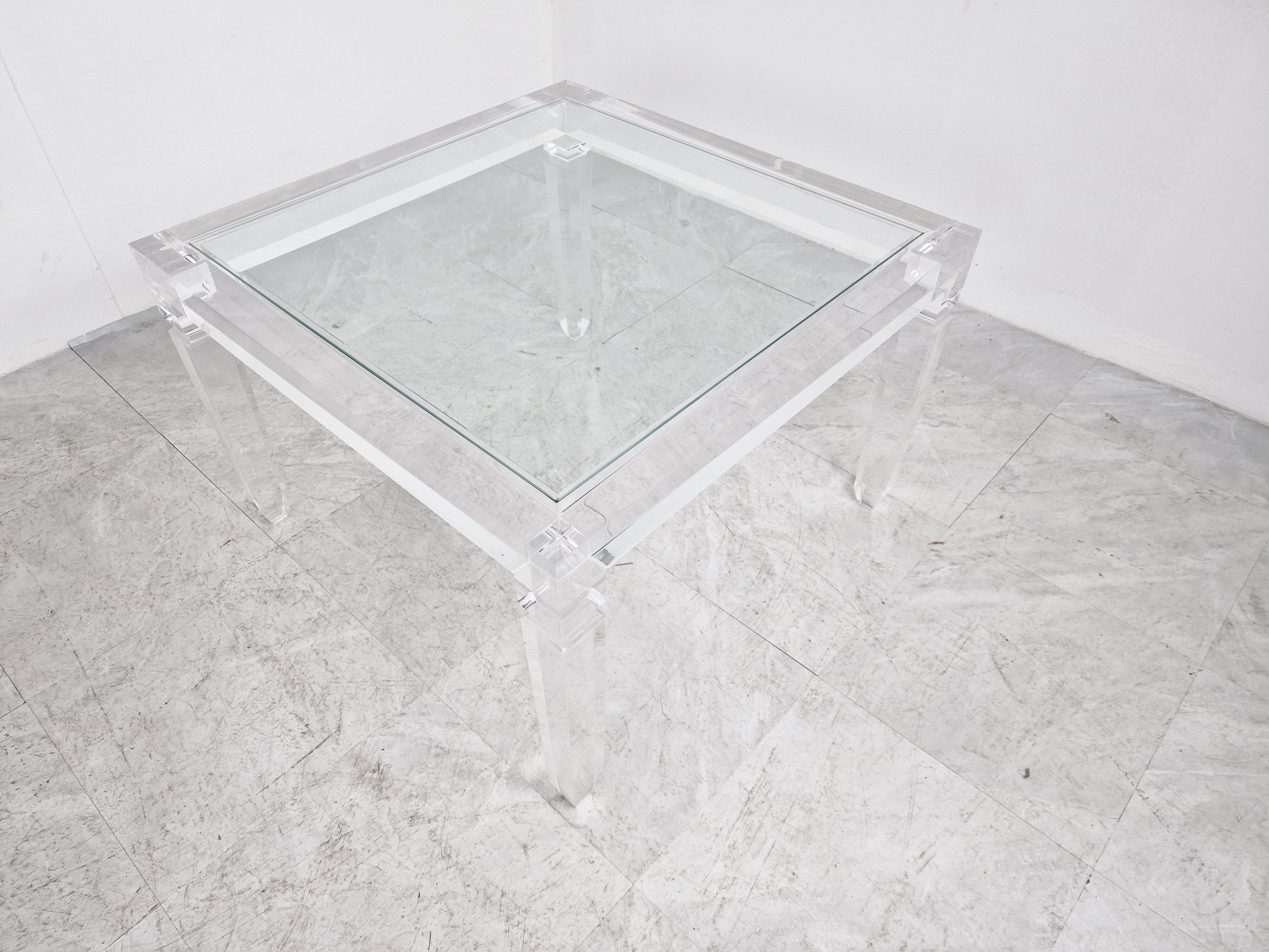 Vintage lucite coffee table, 1990s