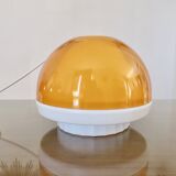Orange plexiglass pendant light 1970