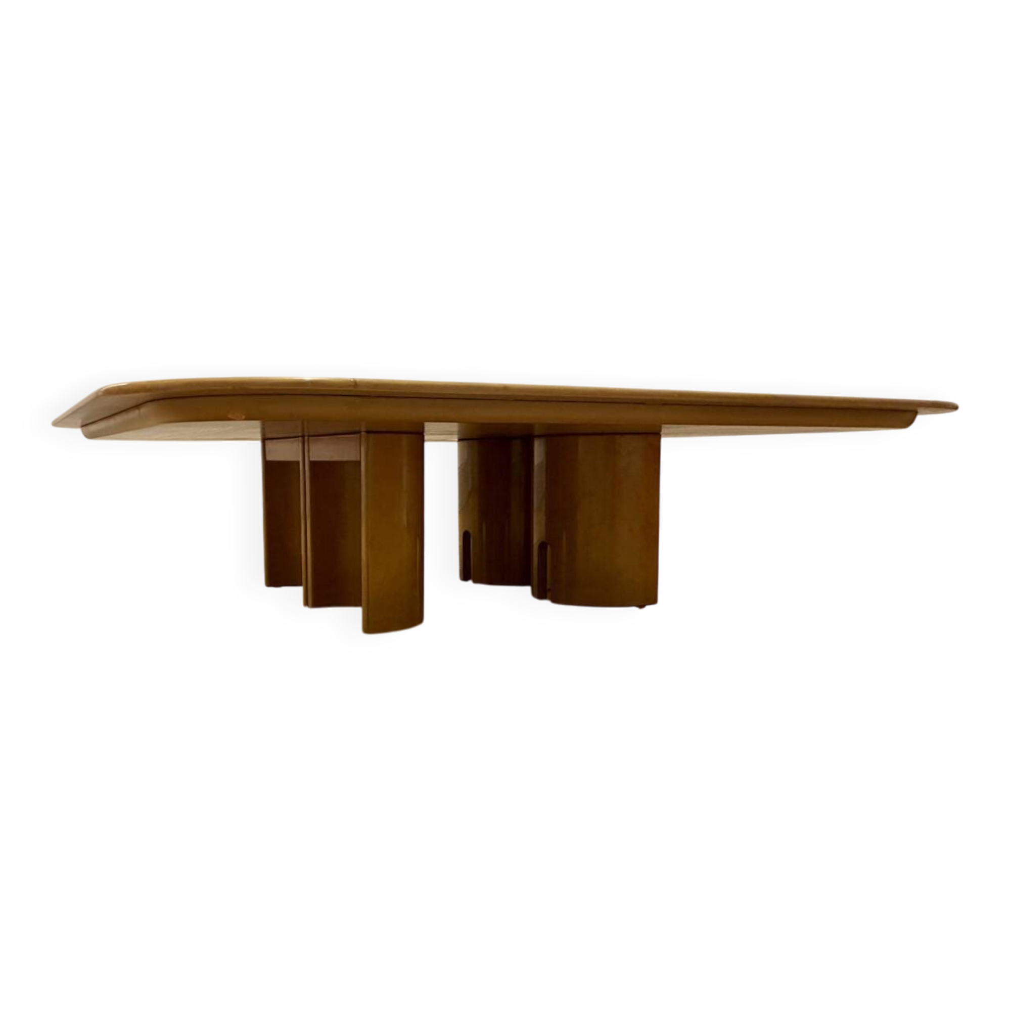 Coffee table by Giovanni OFFREDI (1927-2007) for Saporiti in burl wood.