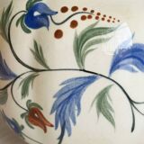 Ceramic condiment pot, hand painted sugar pot