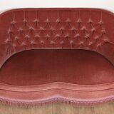 Toad sofa in old pink velvet