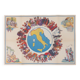 Carte / Affiche des costumes de l'Italie des années 30