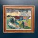 Huile sur toile suédoise – « Fermes » par Arnold William Pedersen