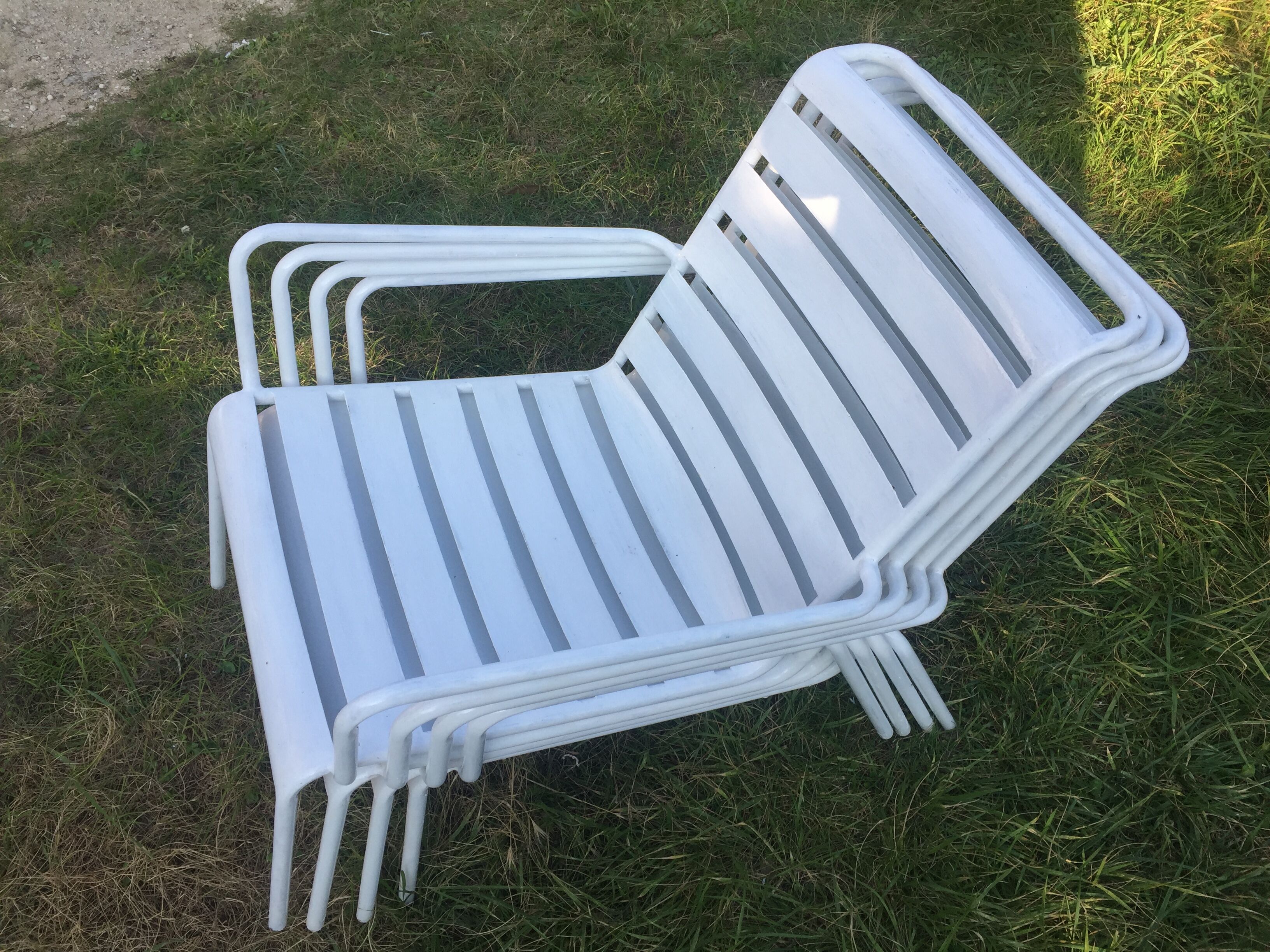 Four stackable outdoor armchairs "luxembourg"