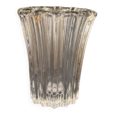 Vintage transparent vase with wavy edges, 1950s/60s