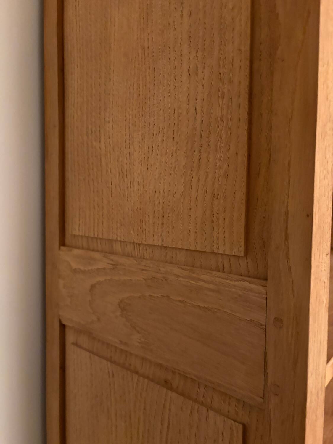 Solid oak library sandblasted