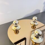 Vintage Pop Art Space Age Bronze mirrored Wall Lamp, Eglo, Germany, 1980s