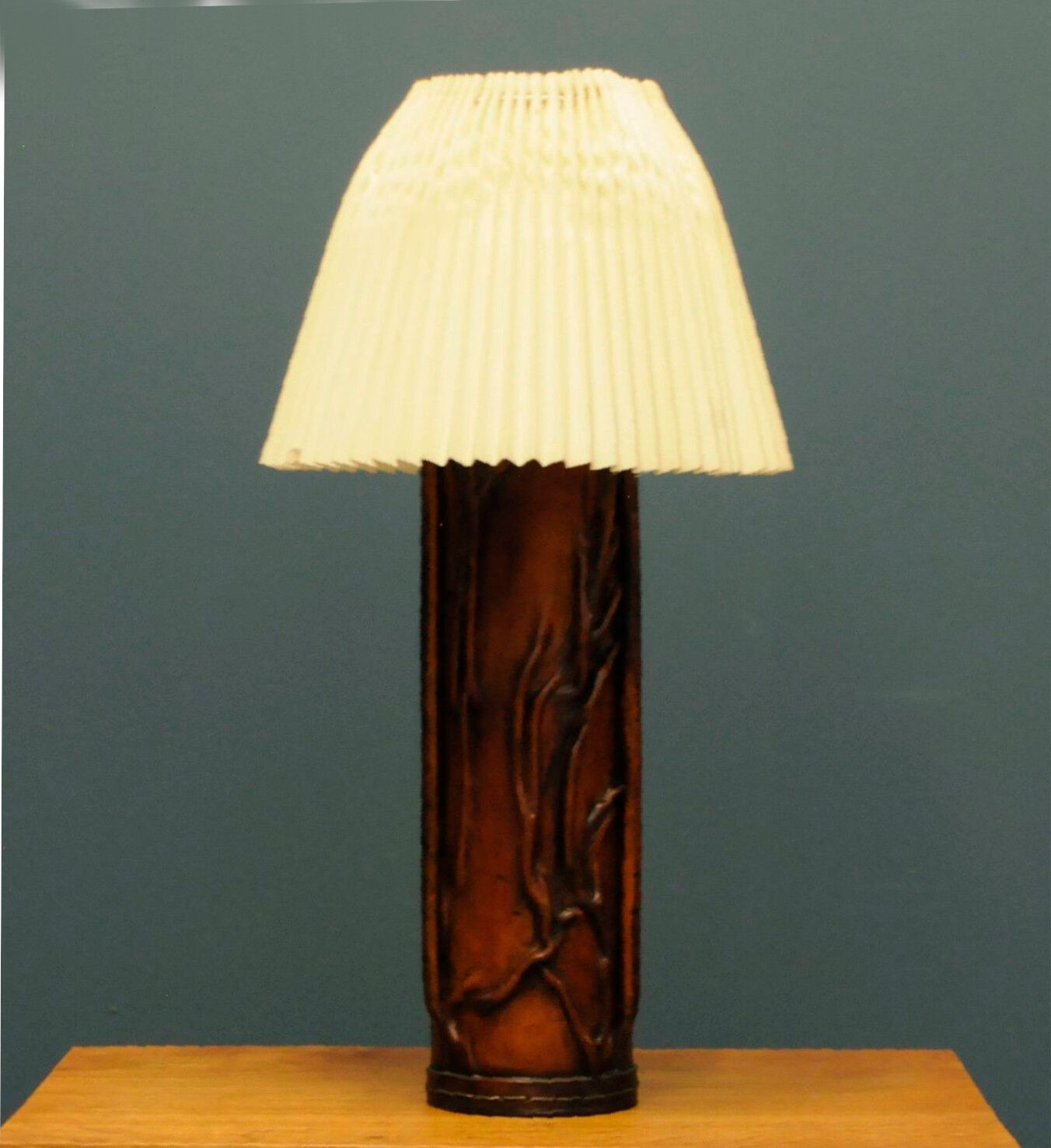 Large leather cabinet lamp