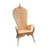 Large rattan armchair