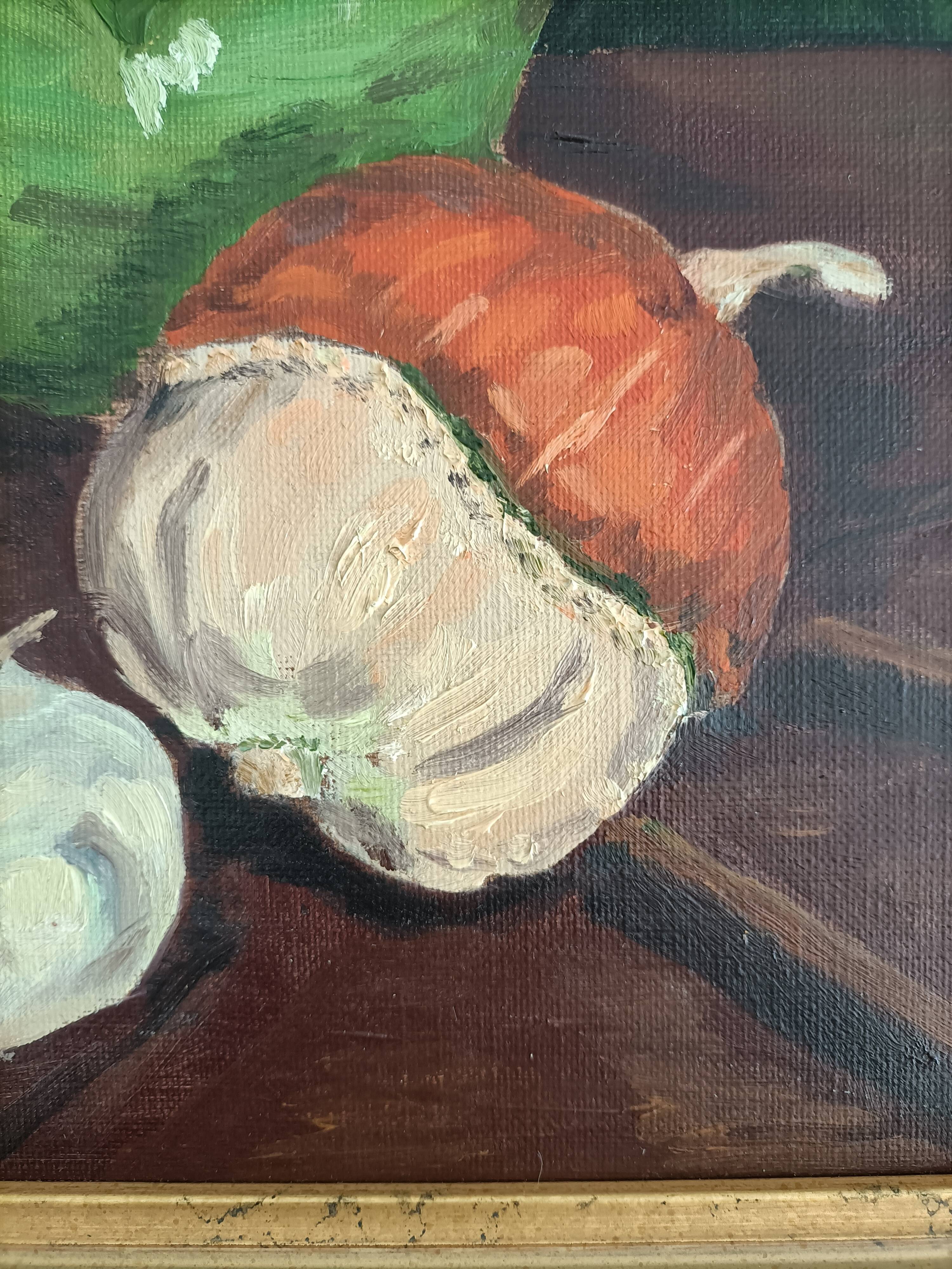 Still life painting signed jacqueline berteaux-dubuc - 1995
